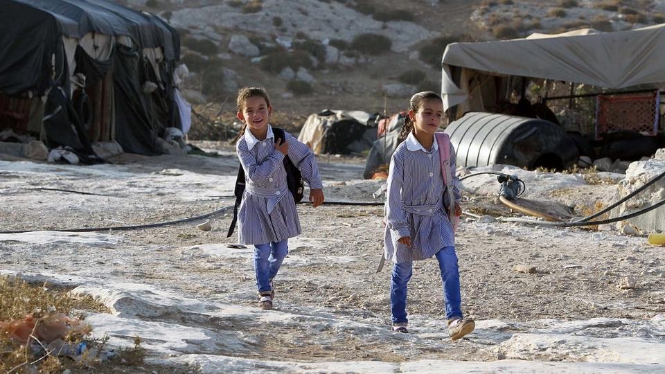 In West Bank schools have been demolished and the children always face the threat of harassment from Israeli settlers. (AFP)