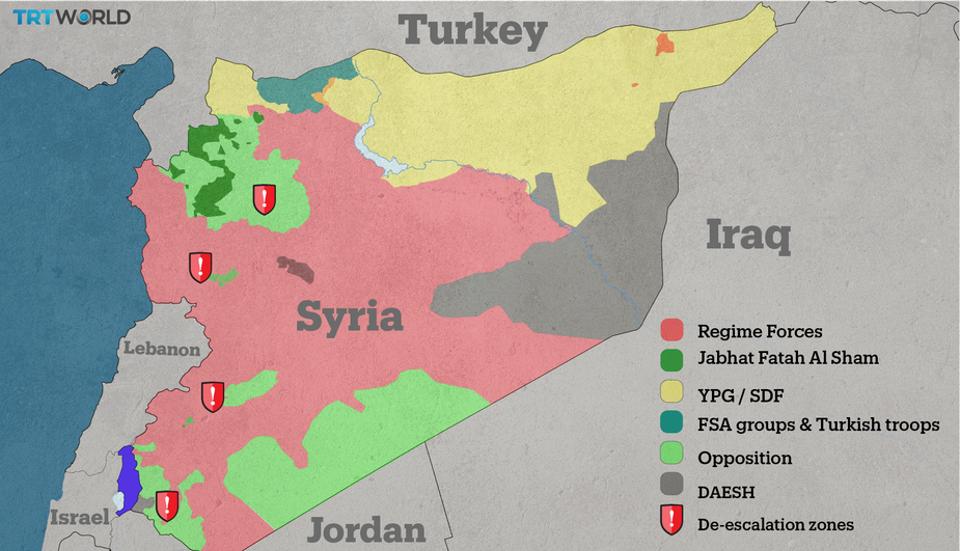 The de-escalation zones will be patrolled by military observers, but Idlib is by far the most significant. (TRT World)